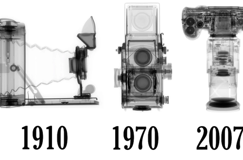 Эволюция камер, запечетлённая в серии рентгеновских снимков