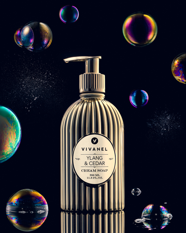 Жидкое мыло YLANG &amp; CEDAR от Vivanel с мыльными пузырями